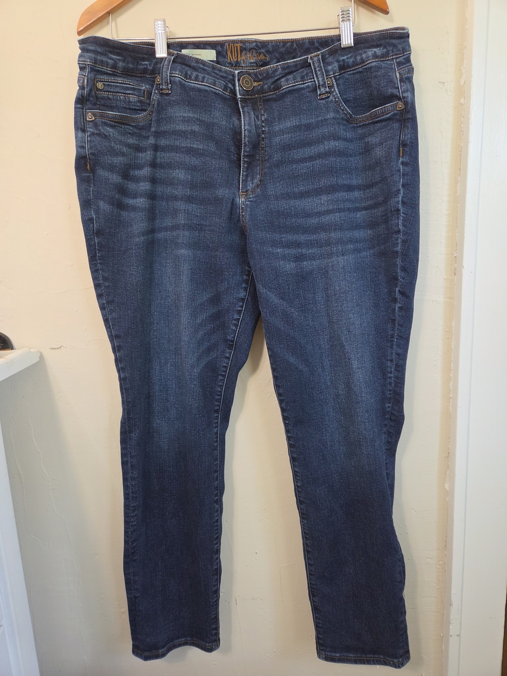 Kut from the Kloth Katy Boyfriend Jeans Plus Size 14W Blue Denim